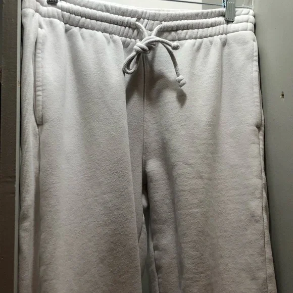 TNA Cozy Fleece Boyfriend Sweatpants - off white colour - Picture 3 of 8